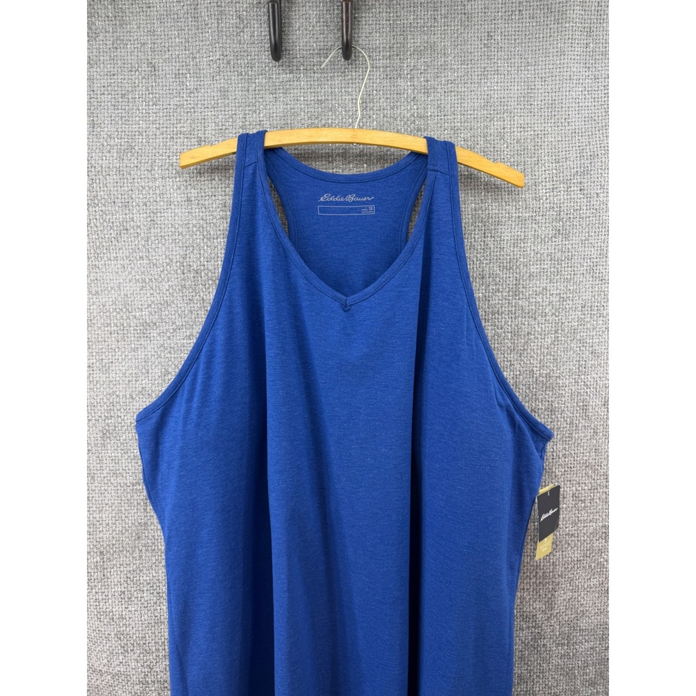 Eddie Bauer Meadow Trail Dress Women's 3X Blue Racerback Outdoor Active Yoga New